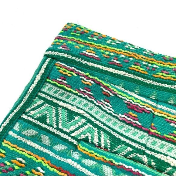 Anthropologie Elevenses Costa Aztec Embroidered shorts 0 Green - Picture 11 of 16
